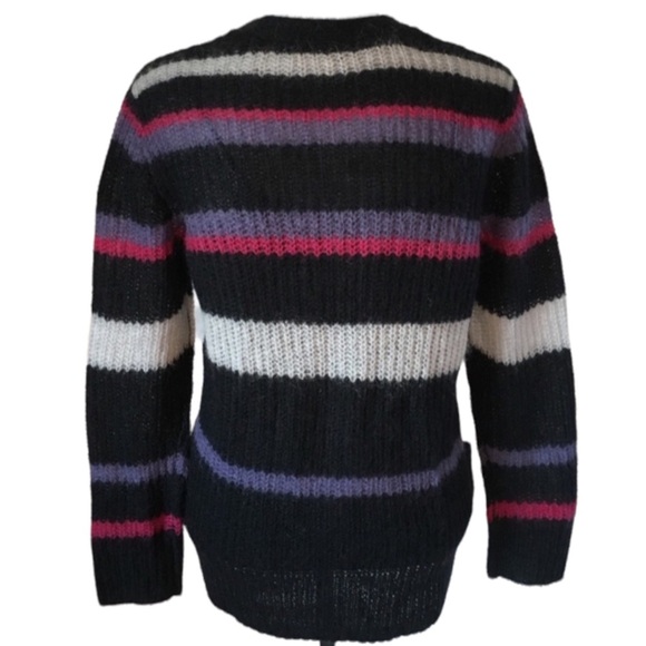 Aritzia Talula cardigan Mohair/wool blend striped knit women’s size XS - Picture 2 of 7